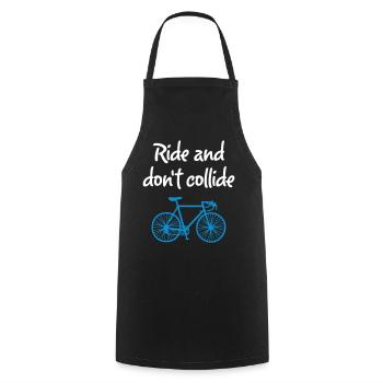 Ride Collide Roue Cool Dictons Anglais Vélo - Tablier de cuisine - noir - Devant - AI Model Male 185 dark (185cm)