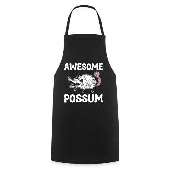 Awesome Possum Wildtierspezialist - Kochschürze - Schwarz - Vorne - AI Model Male 185 dark (185cm)