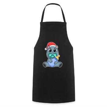 Nilpferd Baby Weihnachten - Kochschürze - Schwarz - Vorne - AI Model Male 185 dark (185cm)