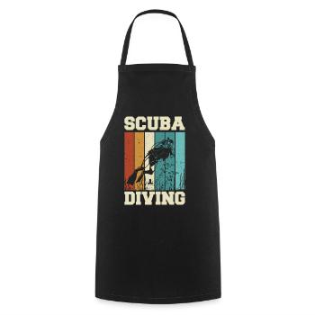 Scuba Diving, Scuba Diving, Holiday Sea Diver - Cooking Apron - black - Front - AI Model Male 185 dark (185cm)
