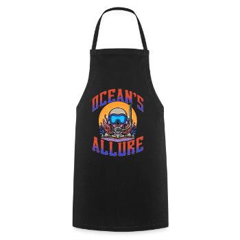 Scuba Diving, Scuba Diving, Holiday Sea Diver - Cooking Apron - black - Front - AI Model Male 185 dark (185cm)