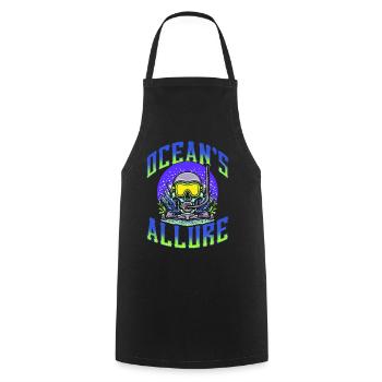 Scuba Diving, Scuba Diving, Holiday Sea Diver - Cooking Apron - black - Front - AI Model Male 185 dark (185cm)