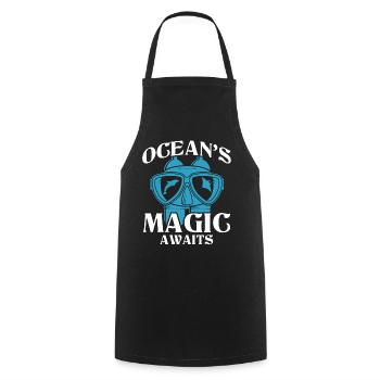 Scuba Diving, Scuba Diving, Holiday Sea Diver - Cooking Apron - black - Front - AI Model Male 185 dark (185cm)