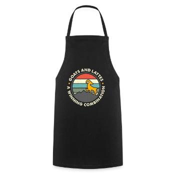 Ovins Et Caprins Élevage De Chèvres Et Lattes Bétail - Tablier de cuisine - noir - Devant - AI Model Male 185 dark (185cm)