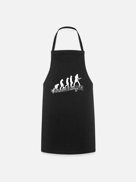 Guitaristes Guitares électriques Guitare acoustique Evolution - Tablier de cuisine - noir