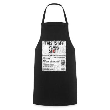 Devis de voyage de vacances - C’est mon avion - Tablier de cuisine - noir - Devant - AI Model Male 185 dark (185cm)