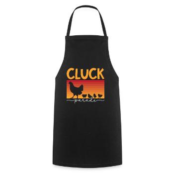Aviculteur Cluck Parade Poulailler Élevage - Tablier de cuisine - noir - Devant - AI Model Male 185 dark (185cm)
