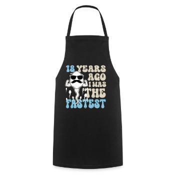 18th birthday 18 years old I used to be the fastest - Cooking Apron - black - Front - AI Model Male 185 dark (185cm)