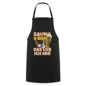 Bier Wellness Saunagänger Saunieren Saunierer Saun - Kochschürze - Schwarz - Vorne - AI Model Male 185 dark (185cm)