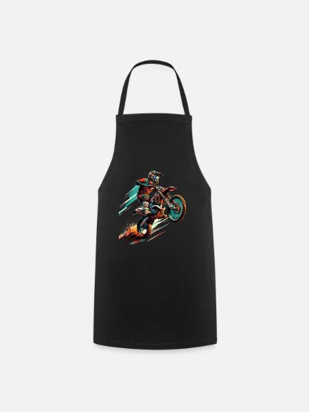 Motocross Motorcycle Motocross Rider Motocross - Cooking Apron - black