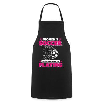 Women's Soccer, Women's Soccer, Women's Soccer - Cooking Apron - black - Front - AI Model Male 185 dark (185cm)