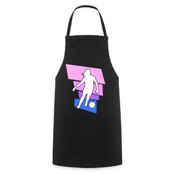Soccer féminin, Football féminin, Football féminin - Tablier de cuisine - noir - Devant - AI Model Male 185 dark (185cm)