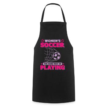 Frauenfußball, Fußball Frauen Soccer Damenfußball - Kochschürze - Schwarz - Vorne - AI Model Male 185 dark (185cm)
