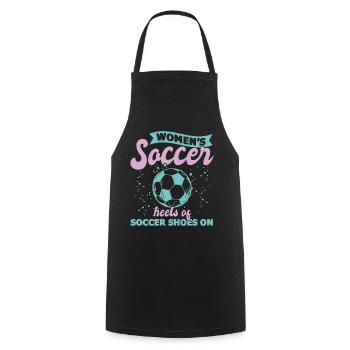 Frauenfußball, Fußball Frauen Soccer Damenfußball - Kochschürze - Schwarz - Vorne - AI Model Male 185 dark (185cm)