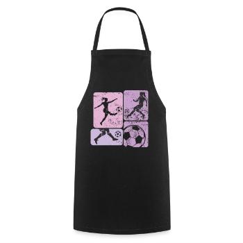 Soccer féminin, Football féminin, Football féminin - Tablier de cuisine - noir - Devant - AI Model Male 185 dark (185cm)