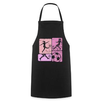 Soccer féminin, Football féminin, Football féminin - Tablier de cuisine - noir - Devant - AI Model Male 185 dark (185cm)