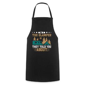 Sac à dos pour le camping et la randonnée glamping - Tablier de cuisine - noir - Devant - AI Model Male 185 dark (185cm)