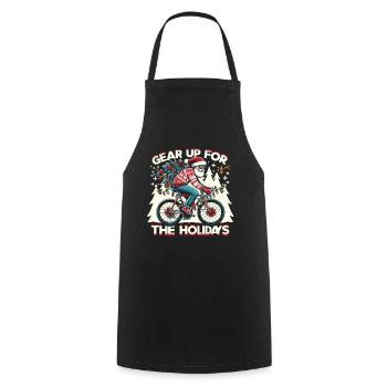Gear Up For The Holidays Road Bike Bicycle Cycling - Cooking Apron - black - Front - AI Model Male 185 dark (185cm)