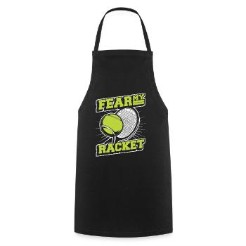 Fear My Racket Tennis Player Tennis Racket Tennis - Cooking Apron - black - Front - AI Model Male 185 dark (185cm)
