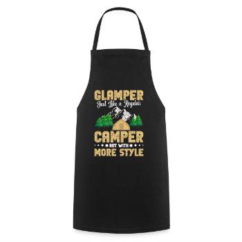 Glamper Gear Mountains Randonnée et camping Glamping - Tablier de cuisine - noir - Devant - AI Model Male 185 dark (185cm)