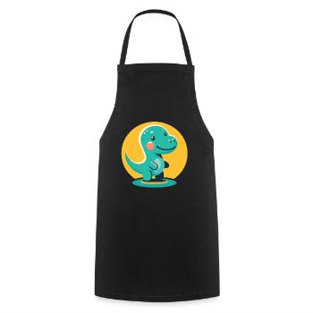 Dinosaur Baby Dino Kids Dinosaur Kids - Cooking Apron - black - Front - AI Model Male 185 dark (185cm)