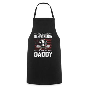 My Favorite Baker Buddy Calls Me Daddy - Baker Dad - Cooking Apron - black - Front - AI Model Male 185 dark (185cm)