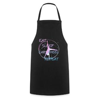 Wheel Stroke Gymnastics Acrobatics Girl - Cooking Apron - black - Front - AI Model Male 185 dark (185cm)