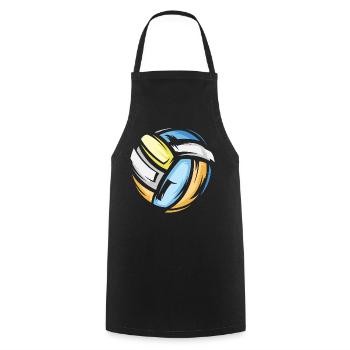 volleyball 3D icon colorful colors beach volleyball - Cooking Apron - black - Front - AI Model Male 185 dark (185cm)