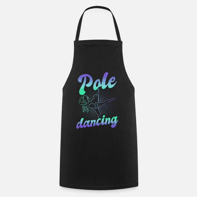 Pole Dance Tänzerin, Stangentanz, Pole Dancing - Kochschürze - Schwarz