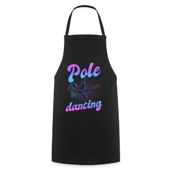 Pole Dance Dancer, Pole Dance, Pole Dancing - Cooking Apron - black - Front - AI Model Male 185 dark (185cm)