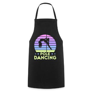 Pole Dance Dancer, Pole Dance, Pole Dancing - Cooking Apron - black - Front - AI Model Male 185 dark (185cm)