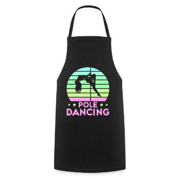 Pole Dance Dancer, Pole Dance, Pole Dancing - Cooking Apron - black - Front - AI Model Male 185 dark (185cm)