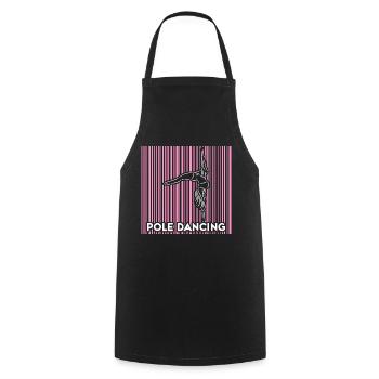 Pole Dance Dancer, Pole Dance, Pole Dancing - Cooking Apron - black - Front - AI Model Male 185 dark (185cm)