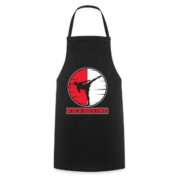 Kickboxer Arts martiaux Kickboxing Kickboxen - Tablier de cuisine - noir - Devant - AI Model Male 185 dark (185cm)