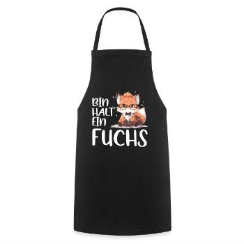 Lustiger Fuchs Spruch Füchse Bin halt ein Fuchs - Kochschürze - Schwarz - Vorne - AI Model Male 185 dark (185cm)