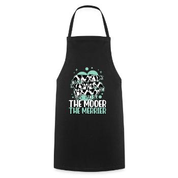 Livestock Breeder The Mooer The Merrier Breeders - Cooking Apron - black - Front - AI Model Male 185 dark (185cm)