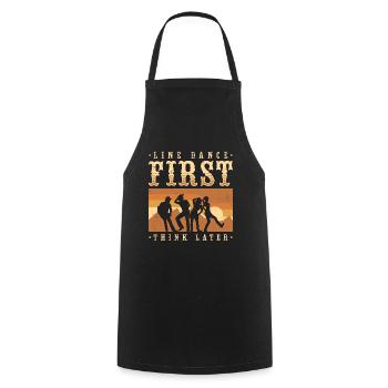 Danse en ligne Danse en ligne Pensez d’abord à la musique country - Tablier de cuisine - noir - Devant - AI Model Male 185 dark (185cm)