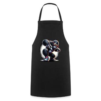 Gorilla with sunglasses - Cooking Apron - black - Front - AI Model Male 185 dark (185cm)