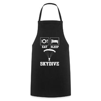 Eat Sleep Skydive Fallschirmspringer - Kochschürze - Schwarz - Vorne - AI Model Male 185 dark (185cm)