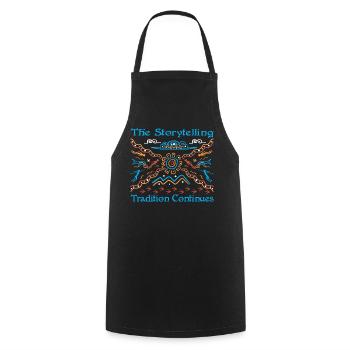 The Storytelling Tradition - Cooking Apron - black - Front - AI Model Male 185 dark (185cm)