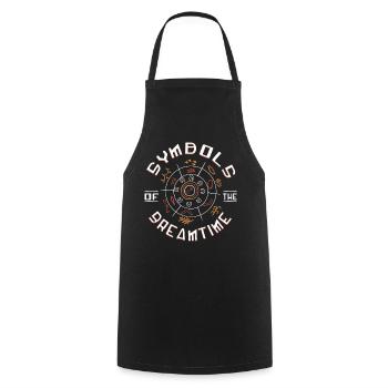 Symbols of Dreamtime - Cooking Apron - black - Front - AI Model Male 185 dark (185cm)
