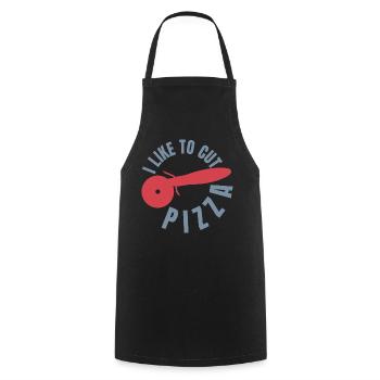 Lustiger Pizza Liebhaber - Kochschürze - Schwarz - Vorne - AI Model Male 185 dark (185cm)