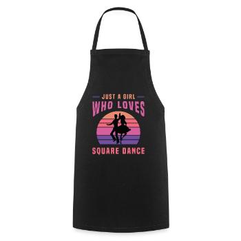 Square Dancing Just A Girl Who Loves Country Music - Cooking Apron - black - Front - AI Model Male 185 dark (185cm)