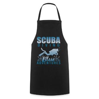 Scuba Diving, Scuba Diving, Holiday Sea Diver - Cooking Apron - black - Front - AI Model Male 185 dark (185cm)