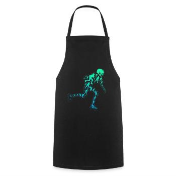 Roller Skating Silhouette Roller Skater - Cooking Apron - black - Front - AI Model Male 185 dark (185cm)