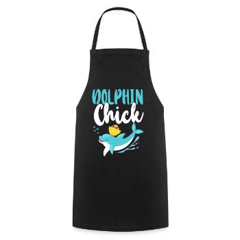 Dolphin Chicken Dolphin Chick - Kochschürze - Schwarz - Vorne - AI Model Male 185 dark (185cm)