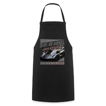 Dans un monde de vitesse automobile - Tablier de cuisine - noir - Devant - AI Model Male 185 dark (185cm)