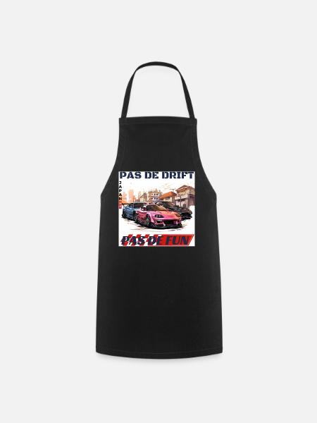 Drift urbain Japonais – Pas de Drift Pas de Fun - Tablier de cuisine - noir
