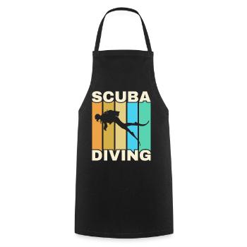 Scuba Diving, Scuba Diving, Holiday Sea Diver - Cooking Apron - black - Front - AI Model Male 185 dark (185cm)