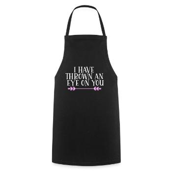 Je t’ai jeté un œil Denglisch - Tablier de cuisine - noir - Devant - AI Model Male 185 dark (185cm)